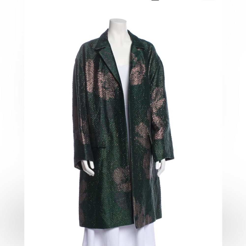Metallic Forest Green Fancy Coat